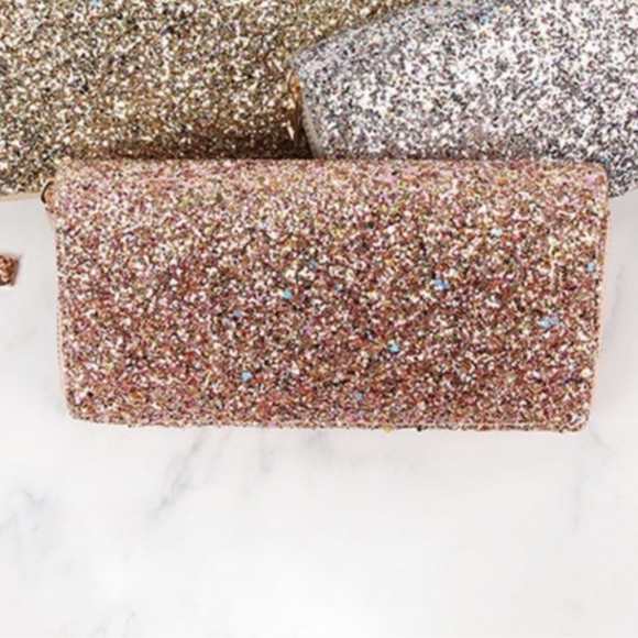 1 Left! Beautiful Rose Gold Sparkly Wallet - Picture 4 of 8